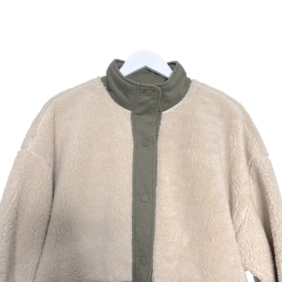 Z Supply Cannon Quilted Sherpa Jacket Dusty Olive Size L NEW - Picture 10 of 16